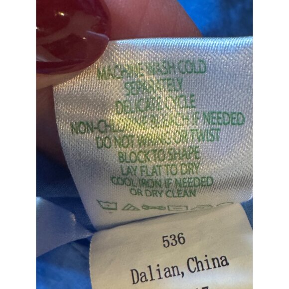 Lilly Pulitzer Dress Women 0 Blue Gold Embroidered Lace Pearl Sheath Mini Preppy - Picture 12 of 12